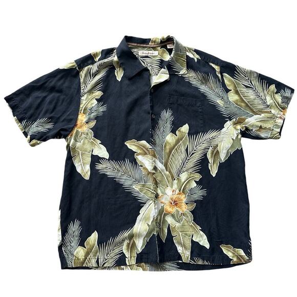 Men’s Tommy Bahama Silk Hawaiian Button Up Short Sleeve Shirt Size XL - Picture 1 of 5